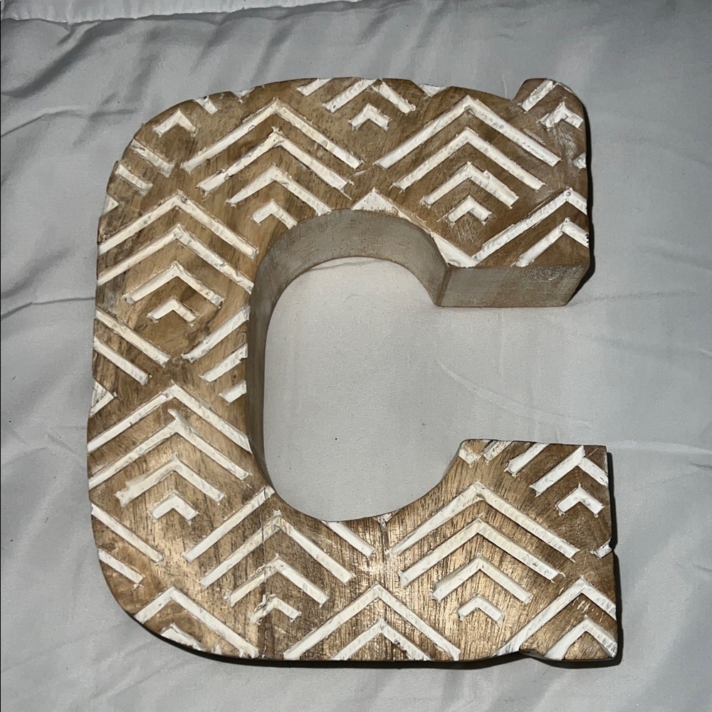 Wooden Letter C Home Decor